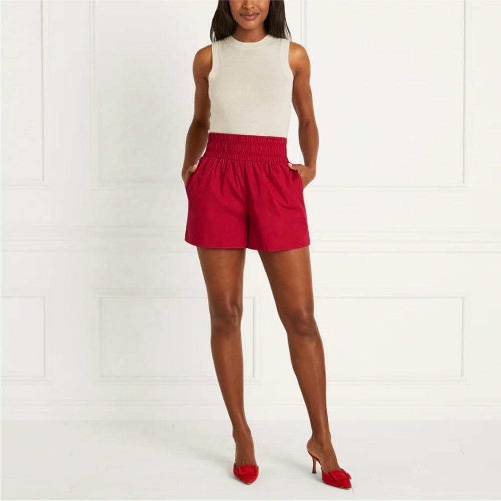 Hill House Home Livie Nap Shorts in Victorian Red XS NWT